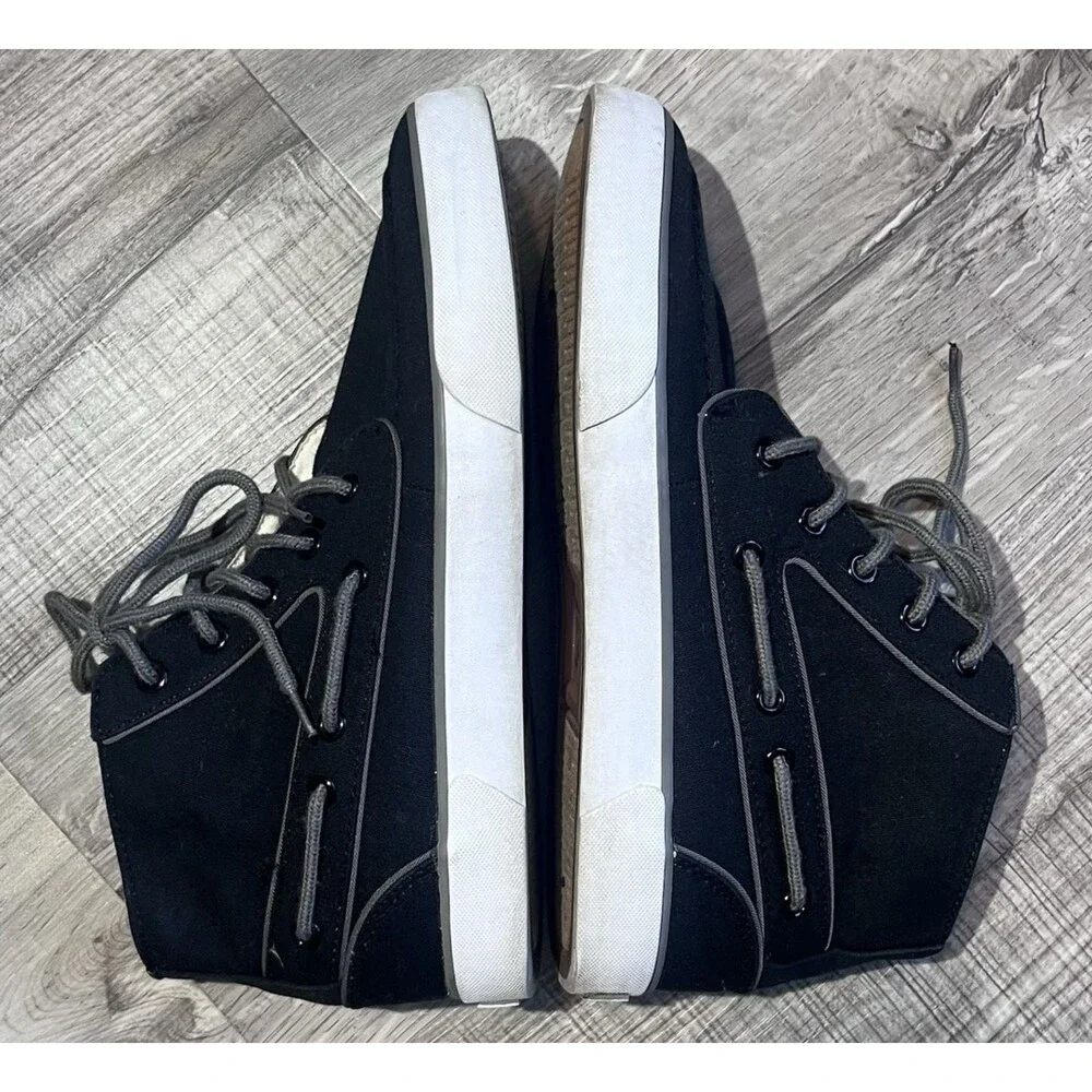 Polo Ralph Lauren Lander Chukka Hi Top Canvas Boots Shoes Size 8D Black
